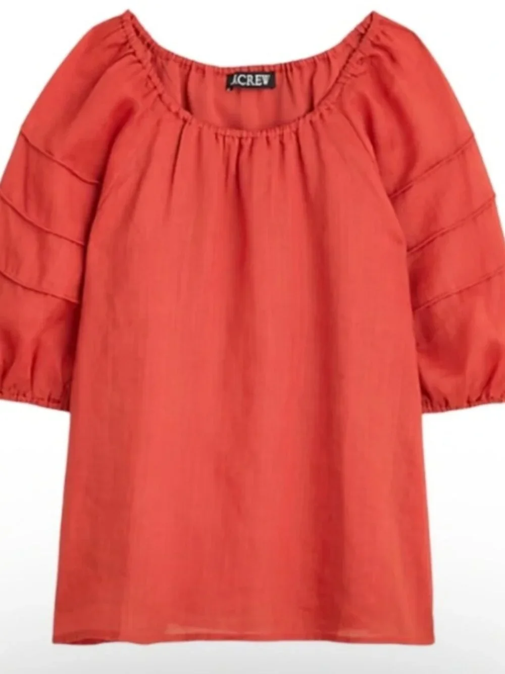 J. Crew Puff Sleeve Ramie Top